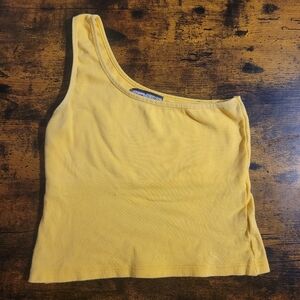 Sunny Yellow Asymmetrical Tank Top